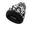 Unisex Leopard Knit Beanie with Fur Pom, Warm & Casual