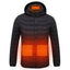 Electric USB Intelligent Heated Warm Back Abdomen Neck Cervical Spine Hooded Winter Jacket Motorcycle Skiing Riding Coats