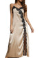 Women's Silk Lace Sleeveless Nightgown - Satin Breathable Pajamas for Spring/Summer
