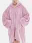 Women's Oversized Flannel Fleece Blanket Hoodie with Kangaroo Pocket