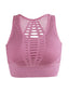 Women Causal Hollow Solid Color Yoga Running Sport Tank Bra