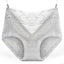 Breathable Lace Seamless Mid Waist Hip-Up Briefs