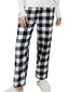 Women Plaid Pattern Plush Thicken Warm Home Sleepwear Pants