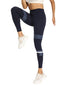 Women Yoga Running Striped High Waist Stretch Slim Sport Leggings