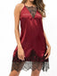 Women's Sexy Lace Patchwork Sheath Mini Dress - ColorBlock Party Strap Dress