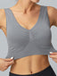 Women's Wireless Bras Fixed Straps 34 Cup Deep U Breathable Pure Color Pull-On Closure Casual Daily Nylon 1PC Bras & Bralettes