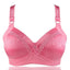 Women's Wireless Bras Full Coverage Pure Color Hook & Eye Cotton 1PC Plus Size