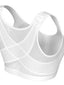 Women's Wireless Bras Sports Bras Fixed Straps 34 Cup Scoop Neck Breathable Running Sport Pure Color Front Closure Sport Nylon 1PC Bras & Bralettes
