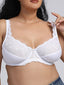 Women's Lace Bras Underwire Bras Fixed Straps Full Coverage V Neck Breathable Push Up Lace Pure Color Hook & Eye Date Casual Daily