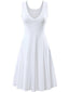 Women's Ruched Pocket V Neck Daily Sleeveless Casual Fit Dress