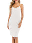 Casual Backless Solid Color Strap Midi Dress for Home Lounge