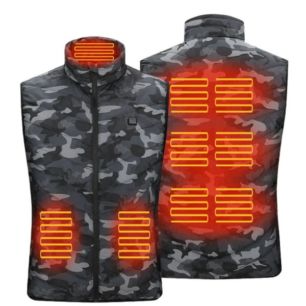 Heated Vest 13 Heating Areas Oversized Women Men Winter Vest Self Heating Vest Usb Electric Thermal Vest Jacket Outdoor Veste