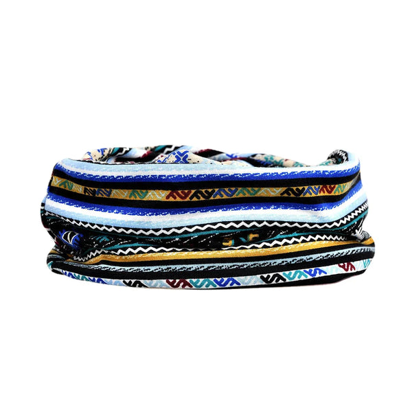 Women Winter Cotton Multi-purpose Flower Printing Casual Beanie Cap Neck Headgear