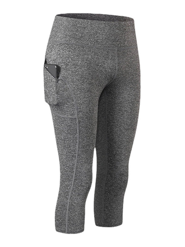 Women Solid Color Moisture Wicking Sport Yoga High Waist Pants