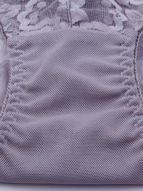 Women's Floral Lace Mid-Rise Hip-Lifting Panties