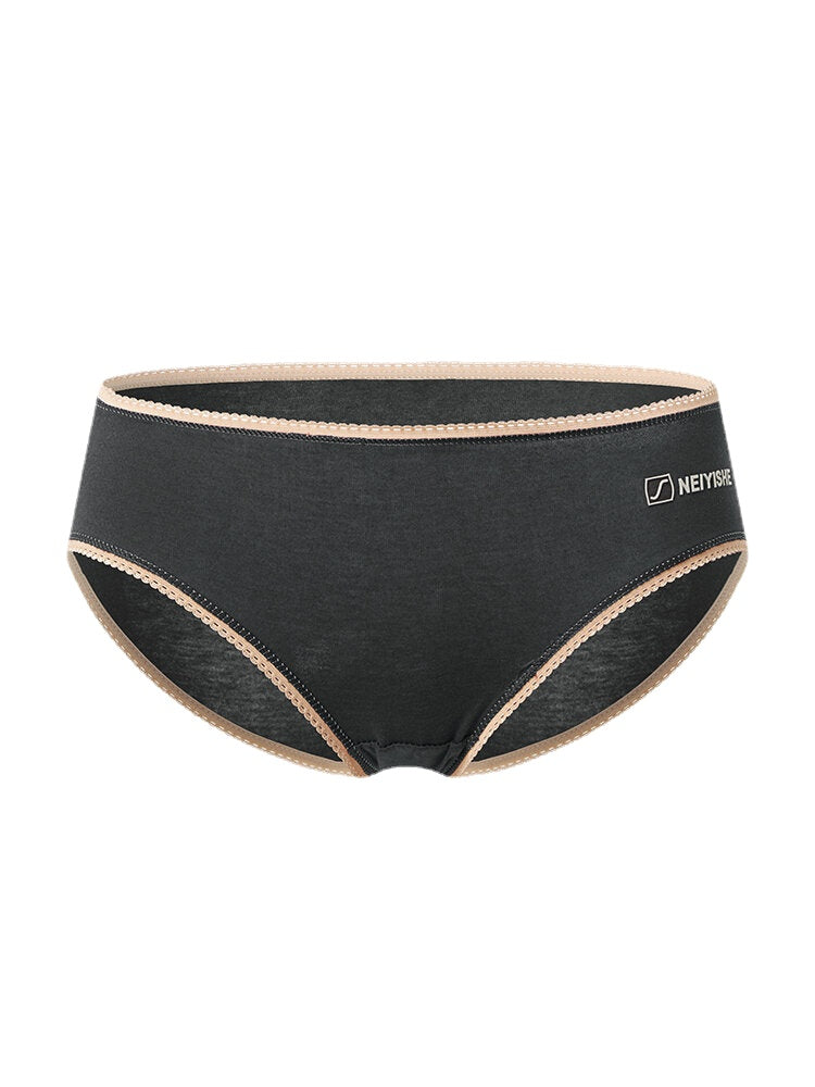 Women's Lace Cotton Mid Waist Breathable Panties