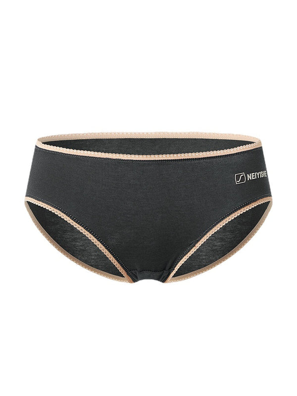 Women's Lace Cotton Mid Waist Breathable Panties