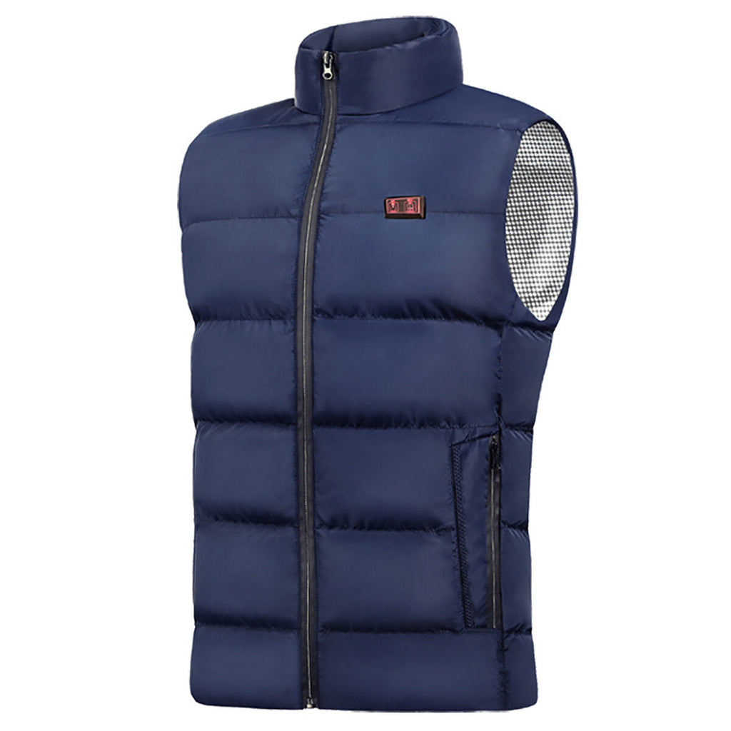 Unisex Heated Winter Jacket with Dual-Control, Hooded Warm Electric Coat