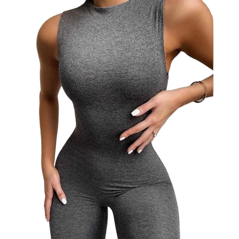 Sexy Ladies' Sleeveless Bodycon Playsuits For Sport Main image