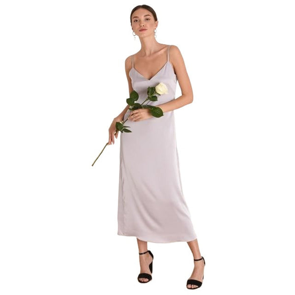 Sexy Ladies' V-neck Backless Spaghetti Strap Stain Dress For Party
