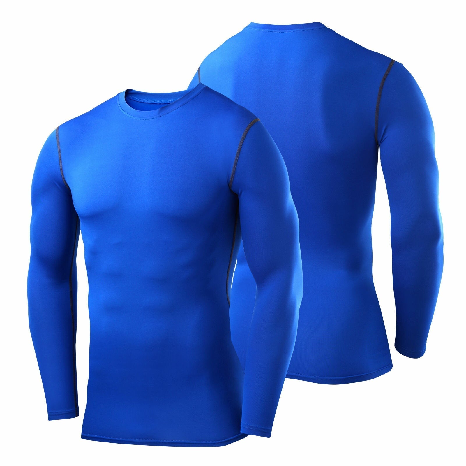 Mens Riding Sports Gear GYM Wear Under Base Layer Long Sleeve T-Shirt Main image