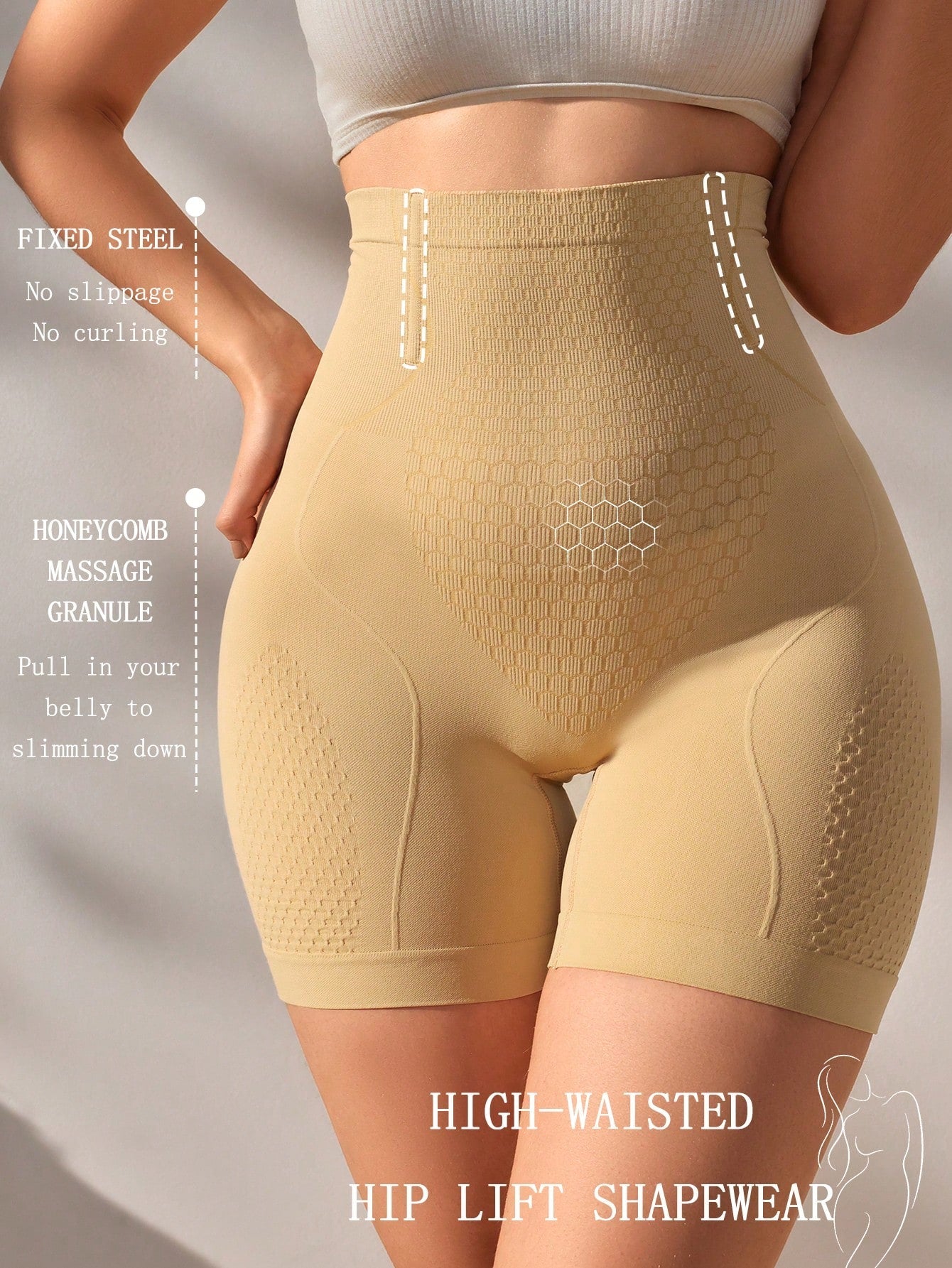Seamless Women's Tummy Control Shaping Shorts for Wedding Season Secondary image