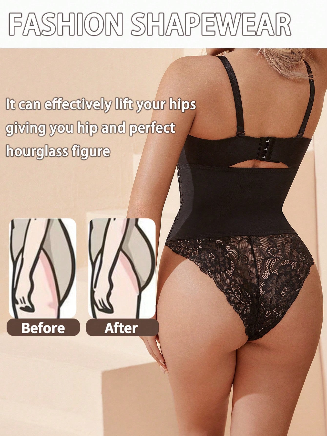 Women's Sexy Lace High Waist Tummy Control Shapewear Panties Secondary image
