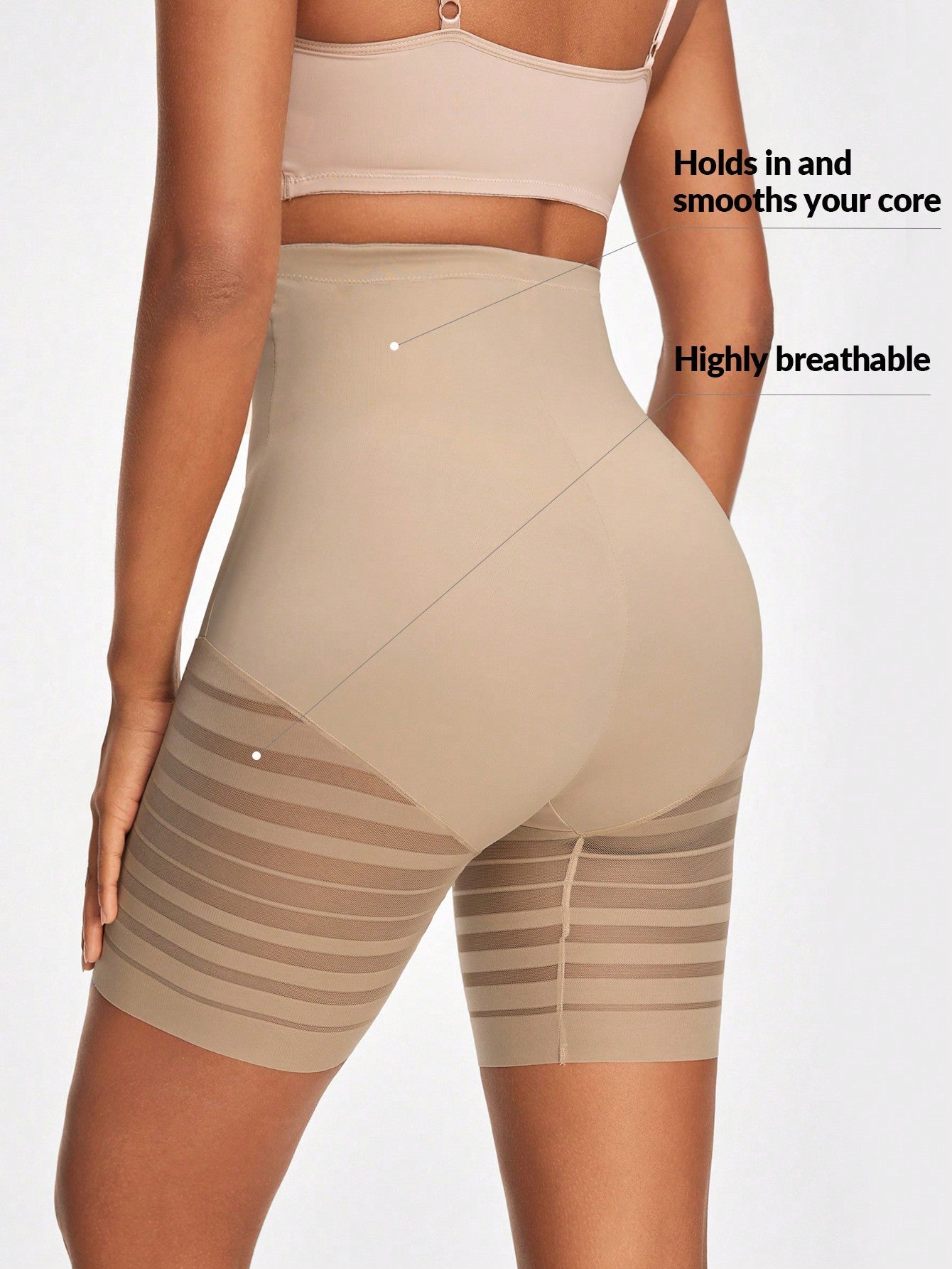 Women's Striped Shapewear Bottoms for Slimming and Comfort Secondary image