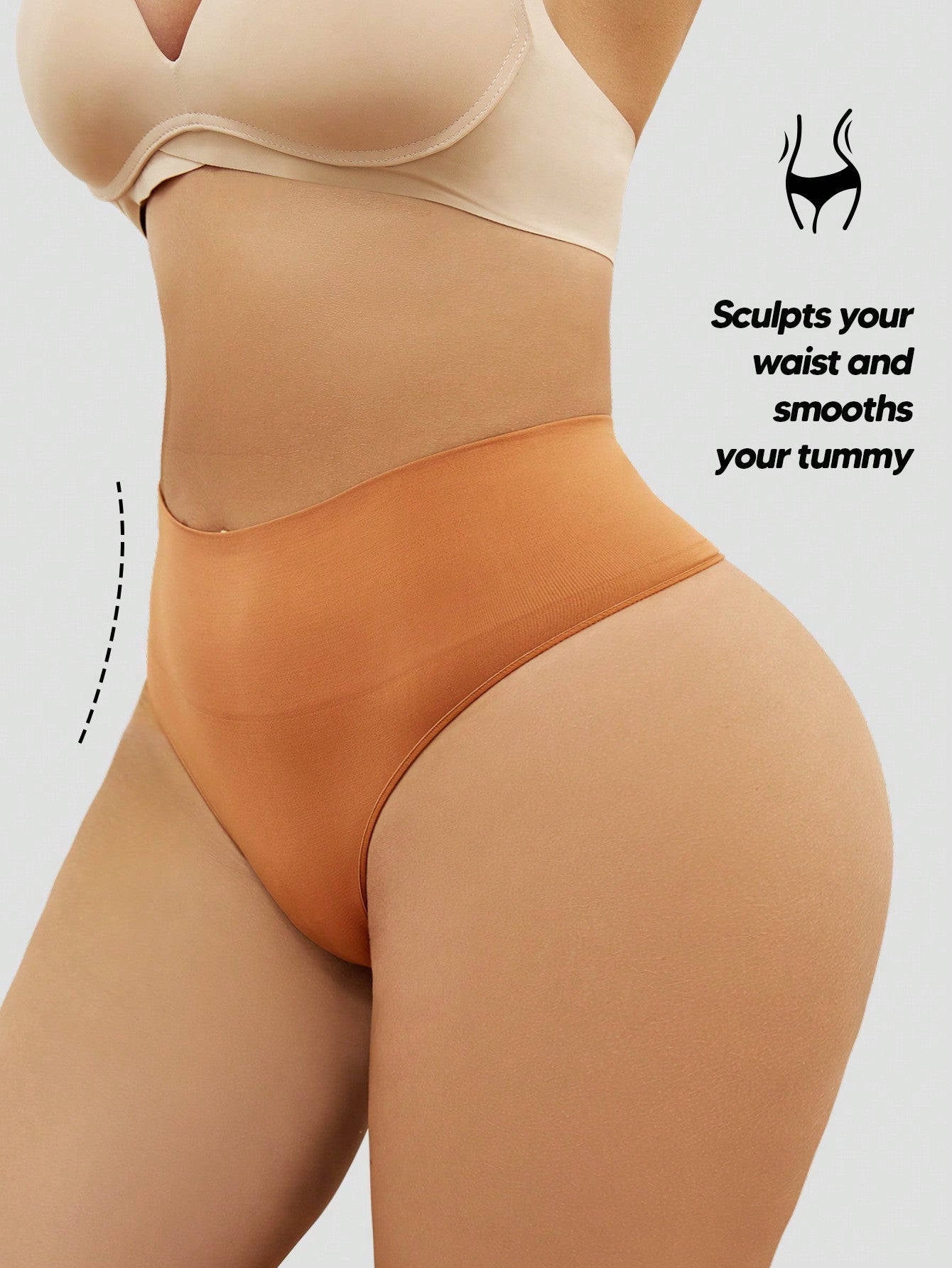 Women's Tummy Control Thong Shapewear - Mid High Waist Butt Lift Panties Main image