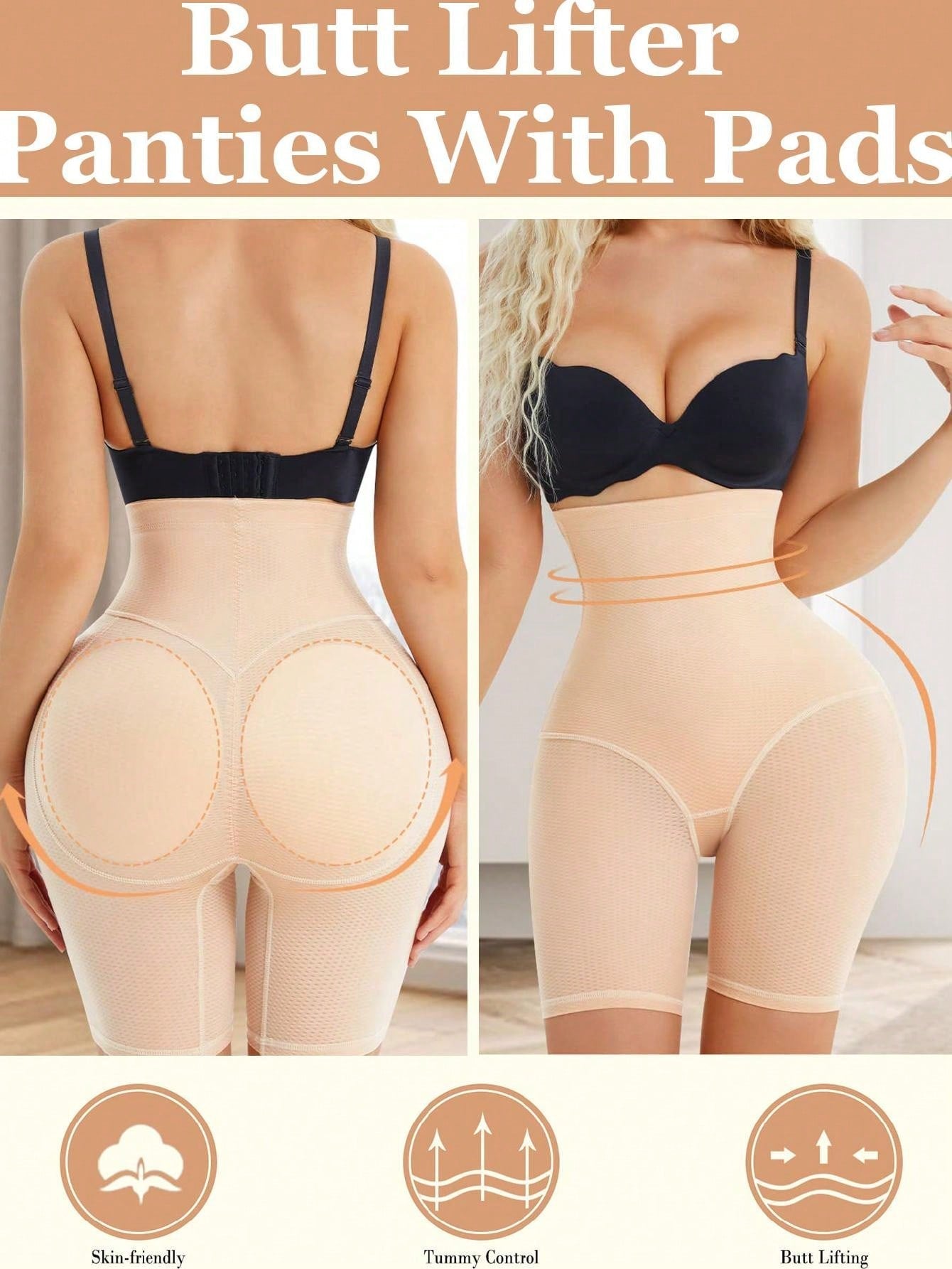 Women's High Waist Butt Lifter Shaper Shorts for Sports Secondary image