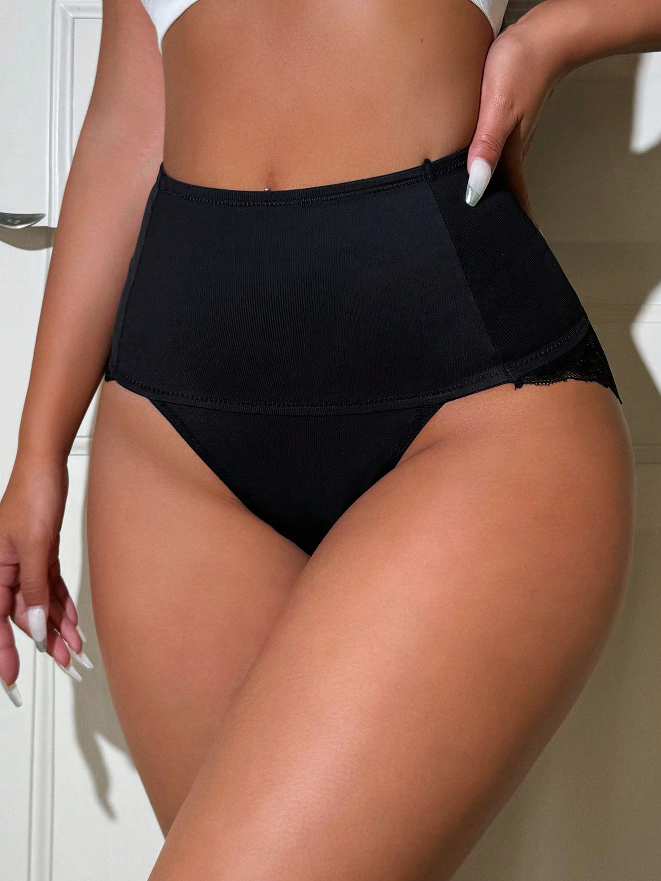 Women's High Waist Lace Shapewear Panties - Tummy Control & Sexy Design