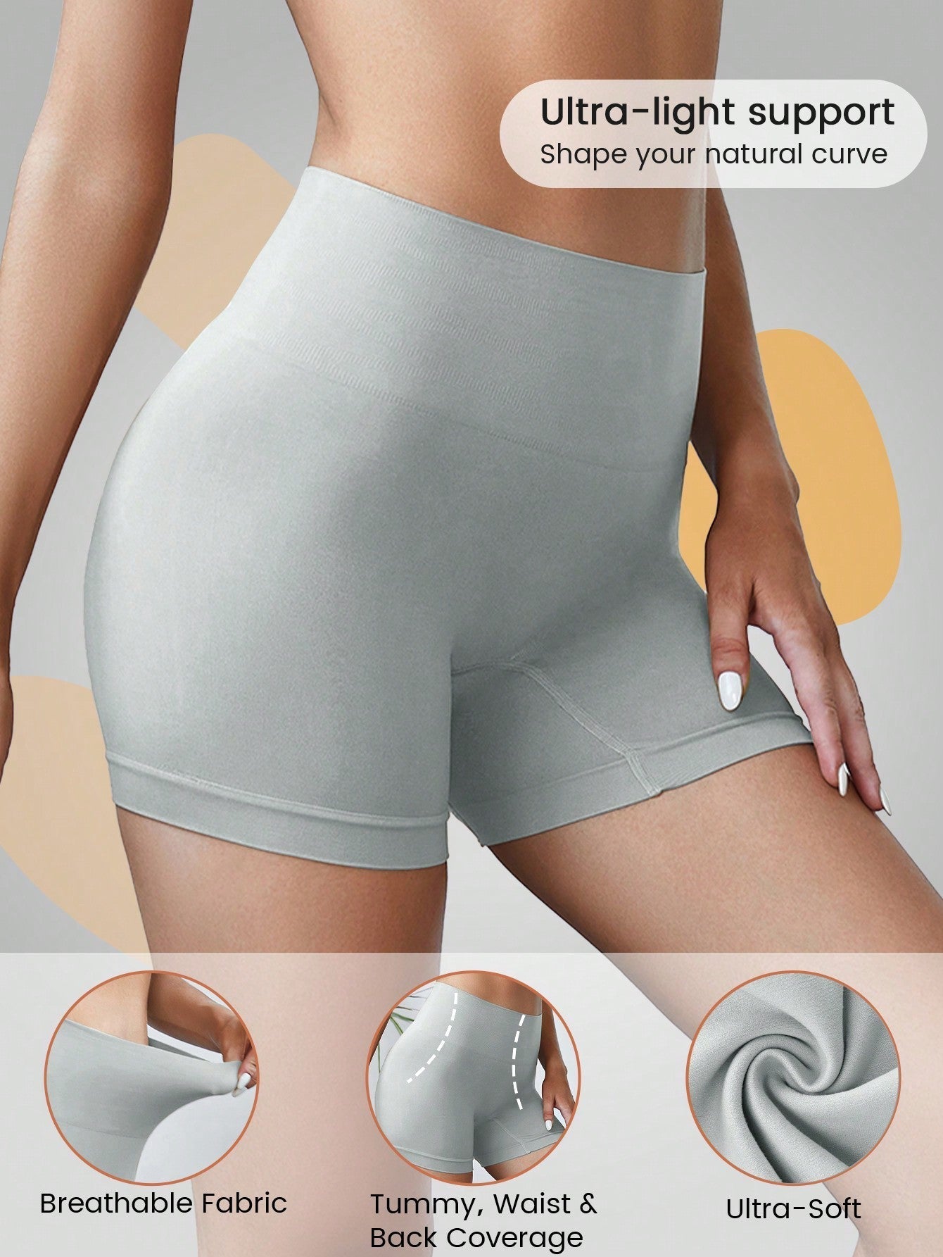 One Piece Women's Mid-Thigh Slimming Shaping Shorts for Sports & Layering Main image