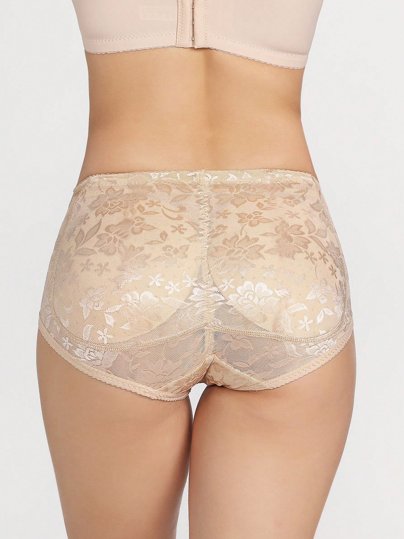 Women’s Low Waist Padded Butt Lifter Panties - Lace Body Shaper Underwear Secondary image