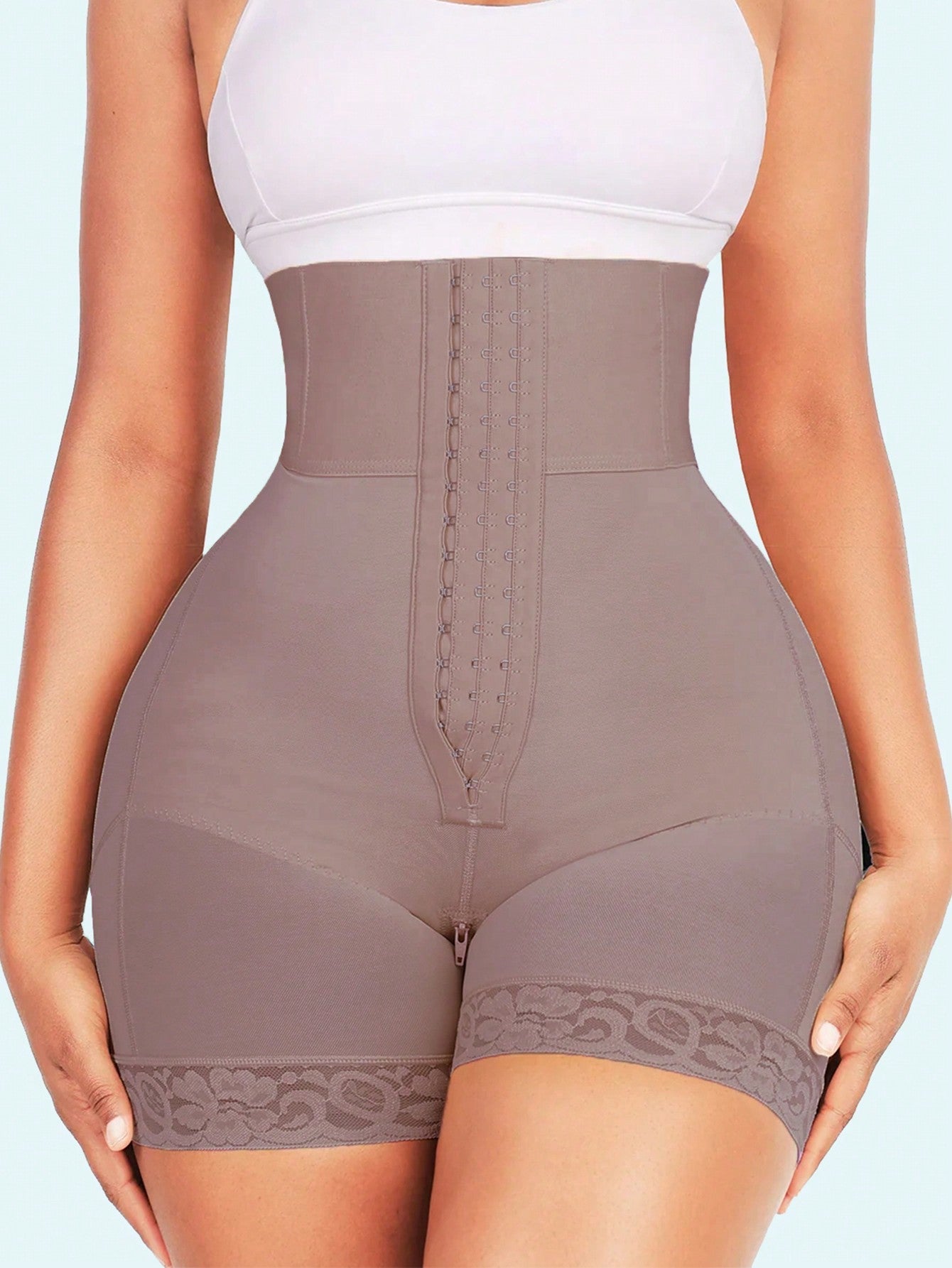 Triple-Breasted High-Waisted Body Shaper with Butt Lifter & Tummy Control Secondary image