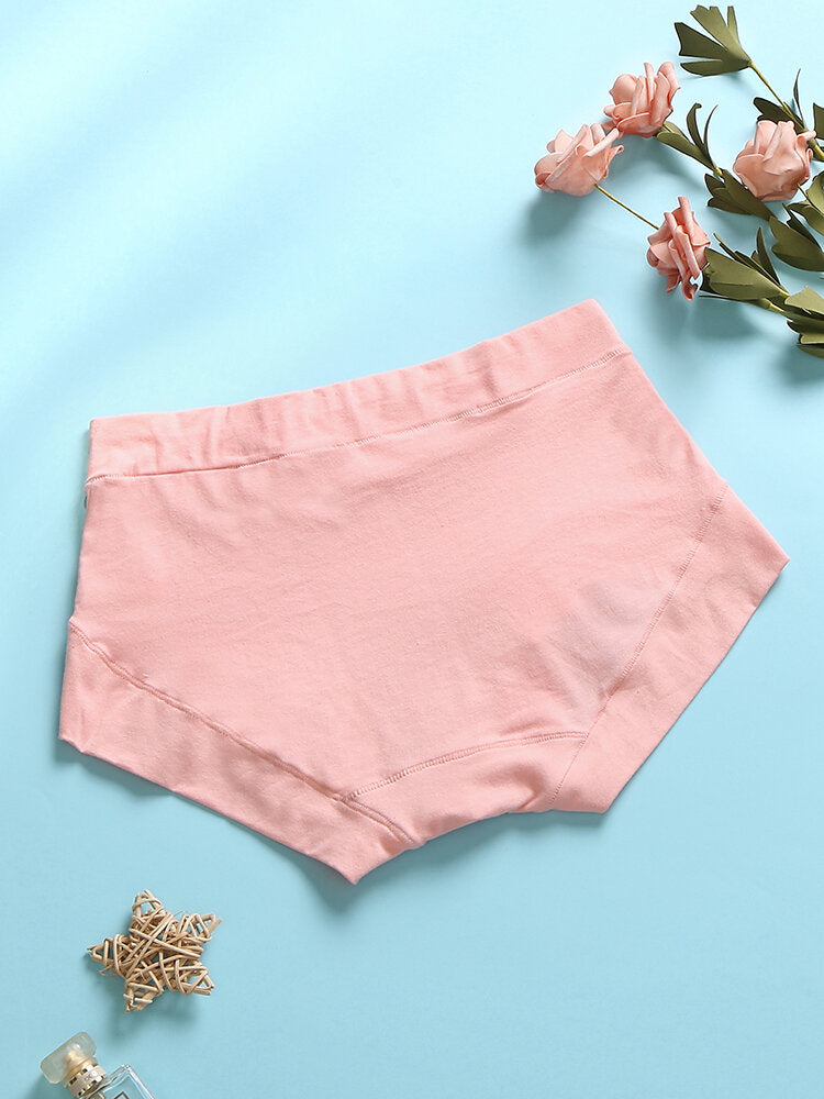 Women's Seamless Cotton Mid Waist Breathable Panties - Multi Color