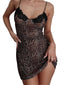 Women's Sheath Formal Dress Summer Formal Dress Mini Formal Dress Cute Sexy Lace Backless Leopard Strap Party Lounge