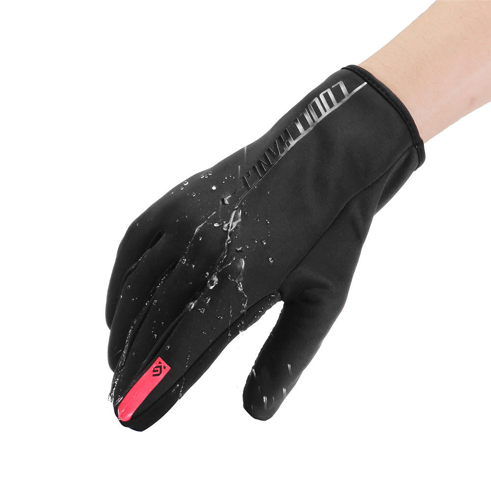 Waterproof Thermal Touchscreen Motorcycle Gloves - Fleece Lined, Full Finger Winter Warmth Main image