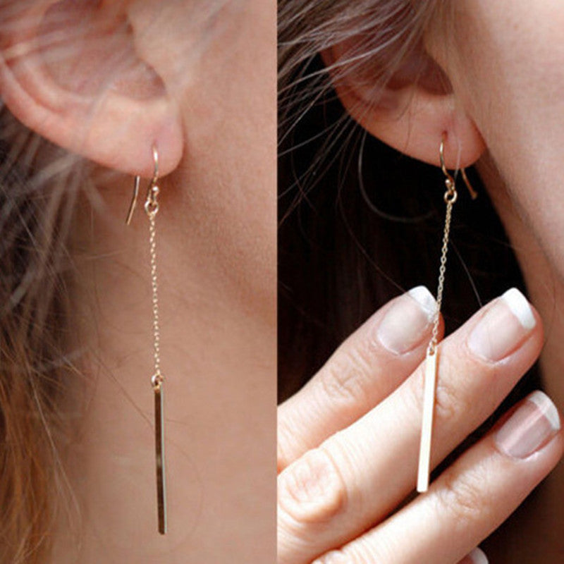 Popular Simple Long Section Of A Chain-Shaped Ear Hook Earrings Secondary image