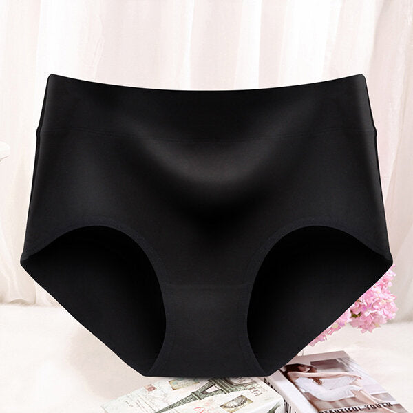 Soft Cotton Mid Waist Hip-Lifting Breathable Antibacterial Briefs