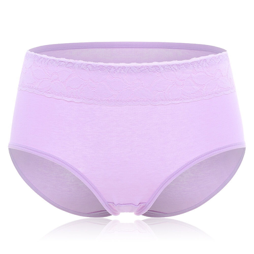 Breathable Lace Seamless Mid Waist Hip-Up Briefs Main image
