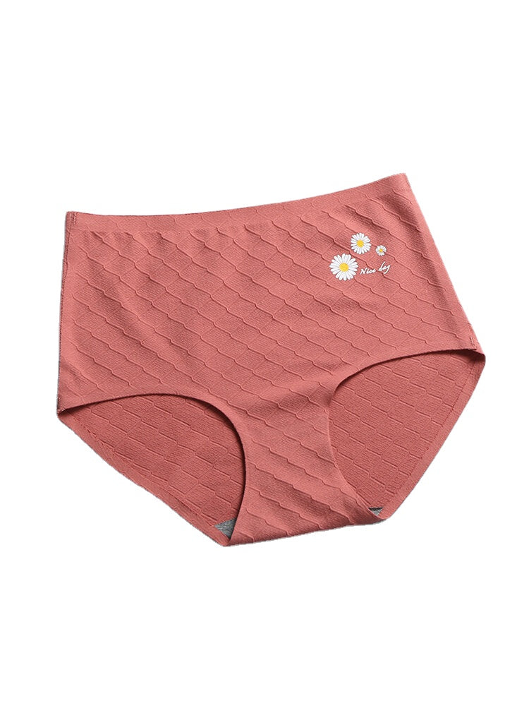 Women's Daisy Print Graphene Antibacterial High Waist Cotton Panties