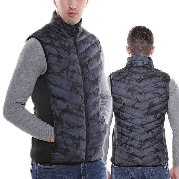 Unisex USB Heated Winter Vest Jacket for Back & Cervical Spine Warmth