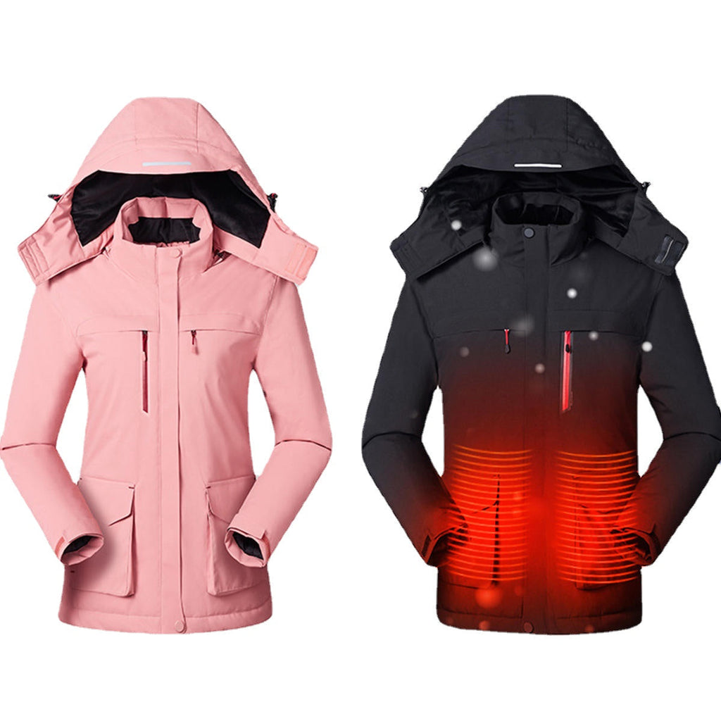 Smart USB Electric Washable Heating Coats Hoodie Jacket Winter Warm Coat
