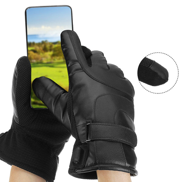 1 Pair Winter Heated Gloves USB Rechargeable Electric Thermal Insulated Gloves for Winter Sports Climbing Cycling