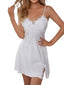 Women's Pajamas Nightgown Nighty Pjs Pure Color Hot Comfort Home Polyester V Wire Sleeveless Backless Spring Summer White