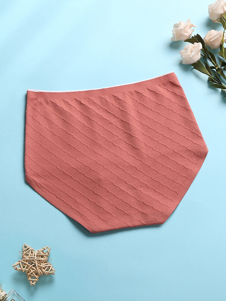 Women's Daisy Print Graphene Antibacterial High Waist Cotton Panties Secondary image