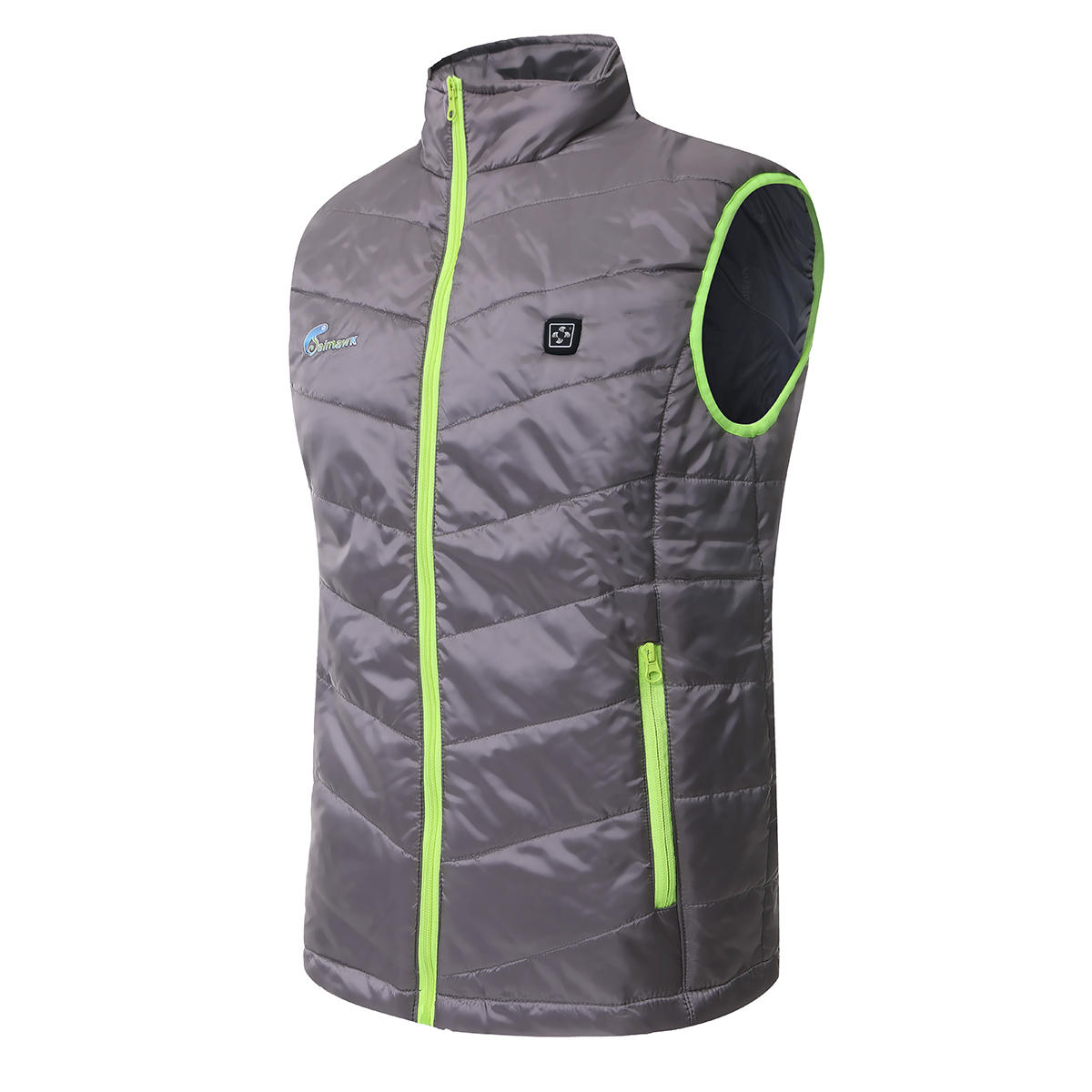 Gray Electric Heated Waterproof Motorcycle Riding Vest Secondary image