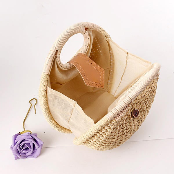 Women Tote Handbag Summer Beach Bag Straw Bag Rattan Bag Handbag Secondary image