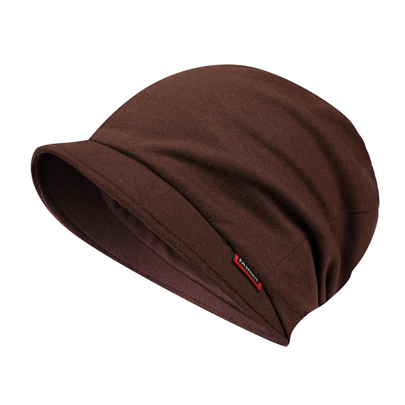 Women Vintage Print Short Brimmed Beret Hat Winter Cotton Earmuffs Turban Caps