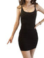 Women's Sleeveless Pure Color Backless Spaghetti Strap Stylish Sheath Dress